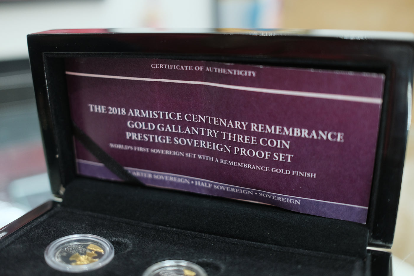 2018 Armistice Sovereign Coin Box Set