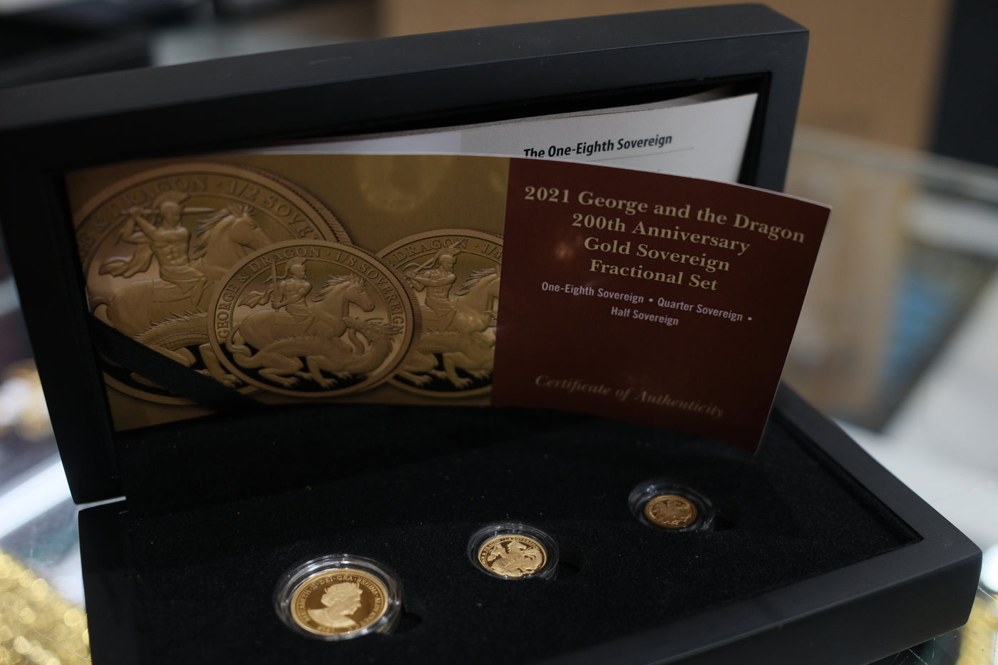 Hatton of London 2021 George & The Dragon 200th Anniversary Gold Sovereign Fractional Set